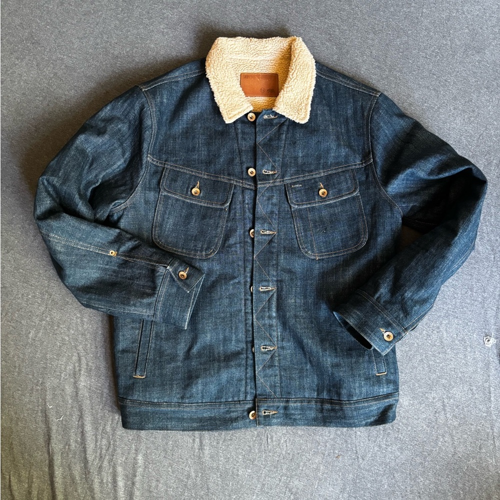 Denim Sherpa-Lined Jacket